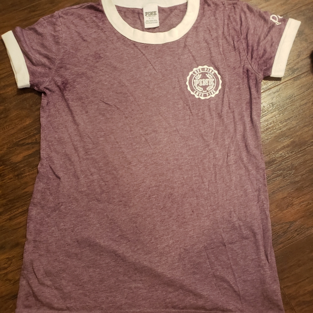 PINK VS Collegiate Ringer Tee